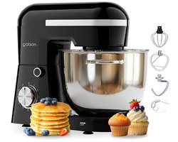 Gatson 1500W Keukenmachine - 10 Snelheden - 5L Mengkom - Dubbele Handvat - Keukenrobot - Keukenmixer - Foodprocessor