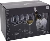 Atmos Fera -  witte wijnglazen set van 4 - met wijnkoeler