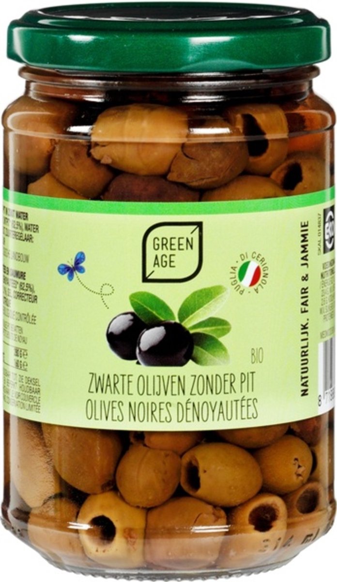 GreenAge Zwarte-Olijven Zonder Pit (280 gr)