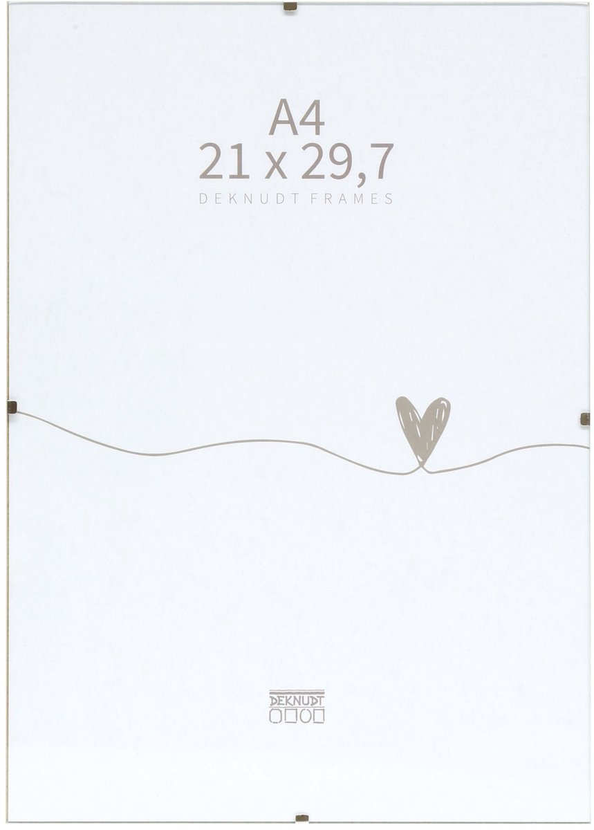 Deknudt Frames wissellijst met clips - S200K9 - foto: A4 (21x29,7 cm)