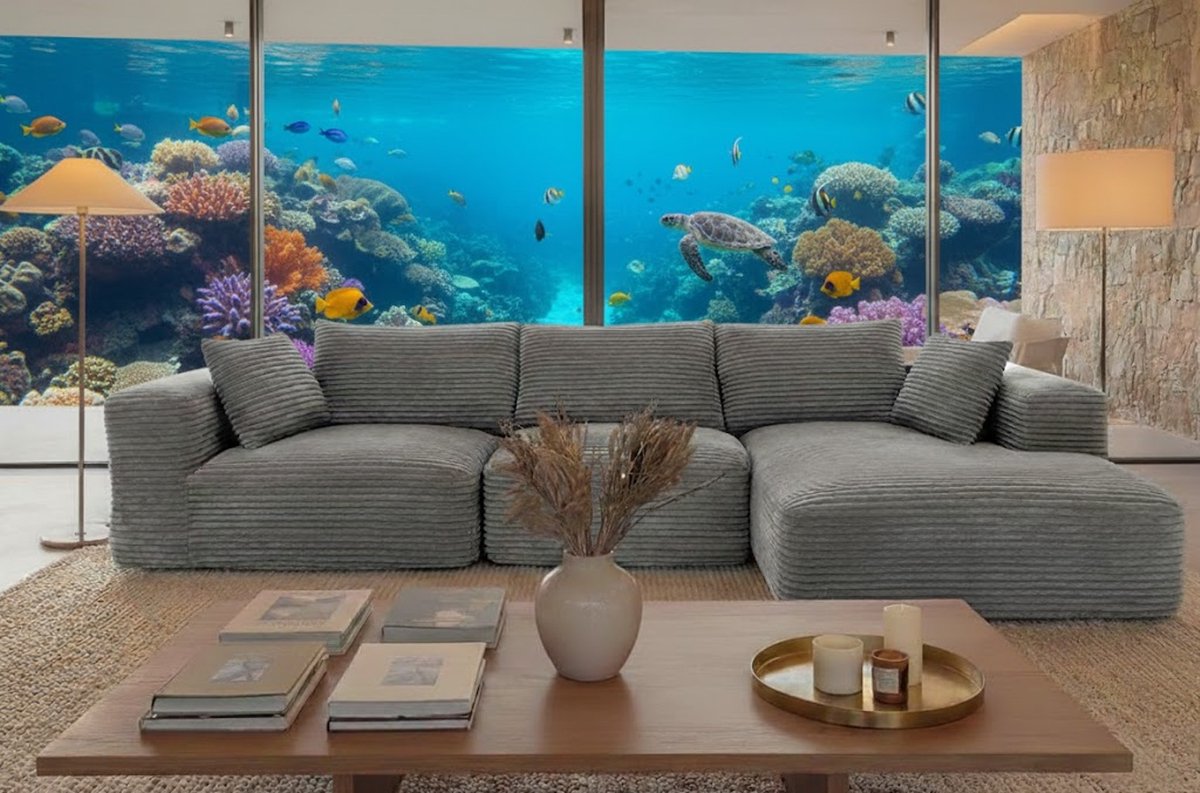 Luxe 3-zits Loungesofa Corduroy – Moderne Hoekbank Rechts – Comfortabele Zitbank Lichtgrijs – Stijlvolle Woonkamer Bank Inclusief Kussens – Hoge Kwaliteit 370 g/m² Stof UrbanHome