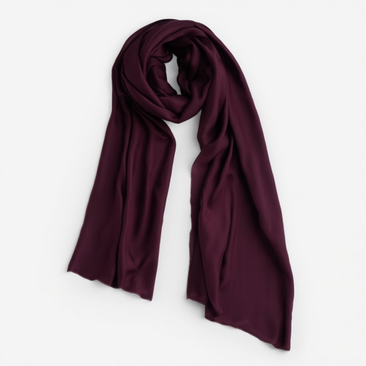 Cashmere Sjaal - Omslagdoek Sjaal –100 % Cashmere Pashmina Stola – Luxe Shawl uit Nepal 200×100 - Aubergine