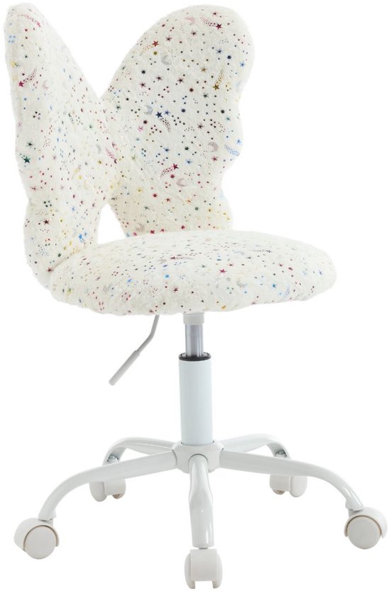 chairusKantoor Bureaustoel Wit met Vlindervormige Rugleuning - chairus®Kantoor - €98,59