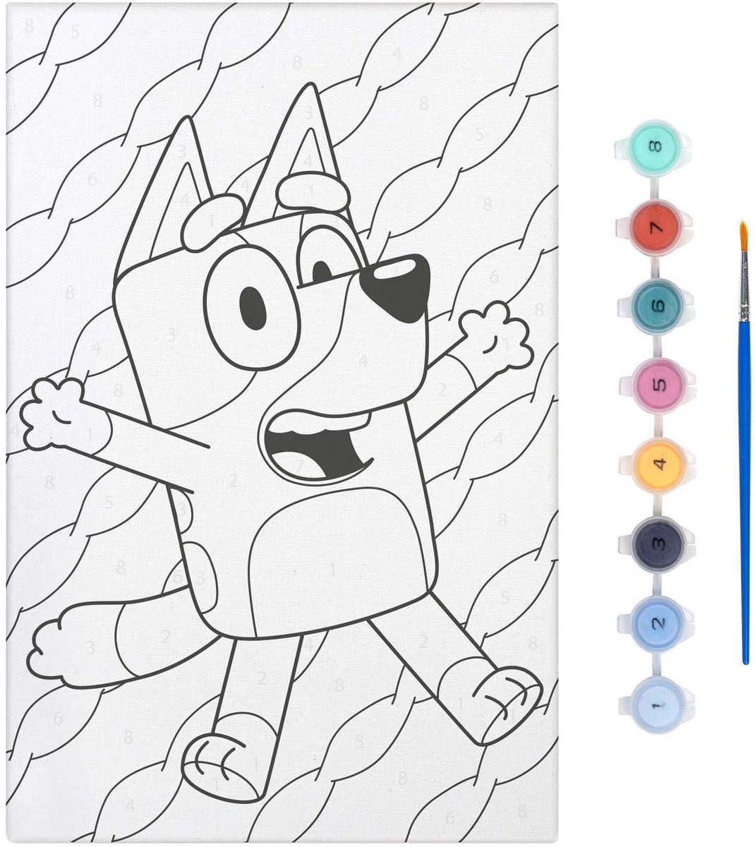 Bluey Schilderen op Nummer Canvas - 29,7 x 19,5 cm - Moxy — afbeelding 5