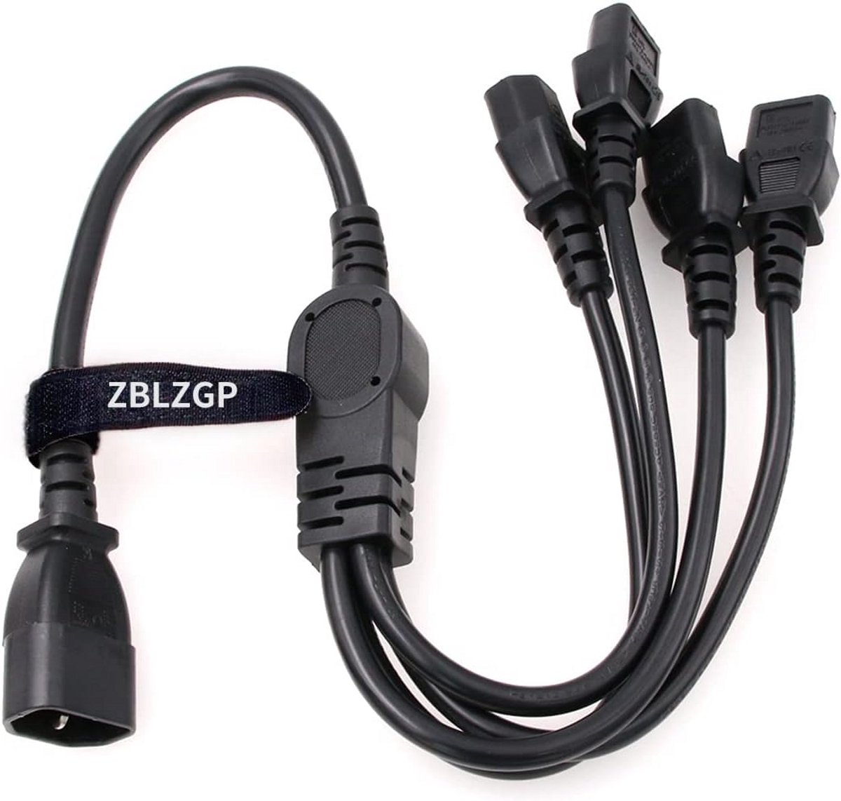 C14 Stekker naar 4x C13 Splitter Kabel - UPS/PDU Y-Kabel voor Meer Aansluitingen