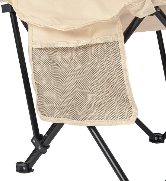 VirtuFit Opvouwbare Camping Stoel - Strandstoel - Inclusief Draagtas - Geschikt voor Festivals, Campings & Stranden - Inclusief armsteunen - Eenvoudig Meenemen en Opzetten - Beige van Virtufit — afbeelding 2