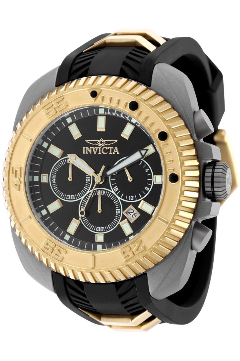 Invicta Coalition Forces 49792 Heren Horloge - Waterdicht - Analoog - Quartz Uurwerk - Roestvrij Staal met zwarte Wijzerplaat - 50mm