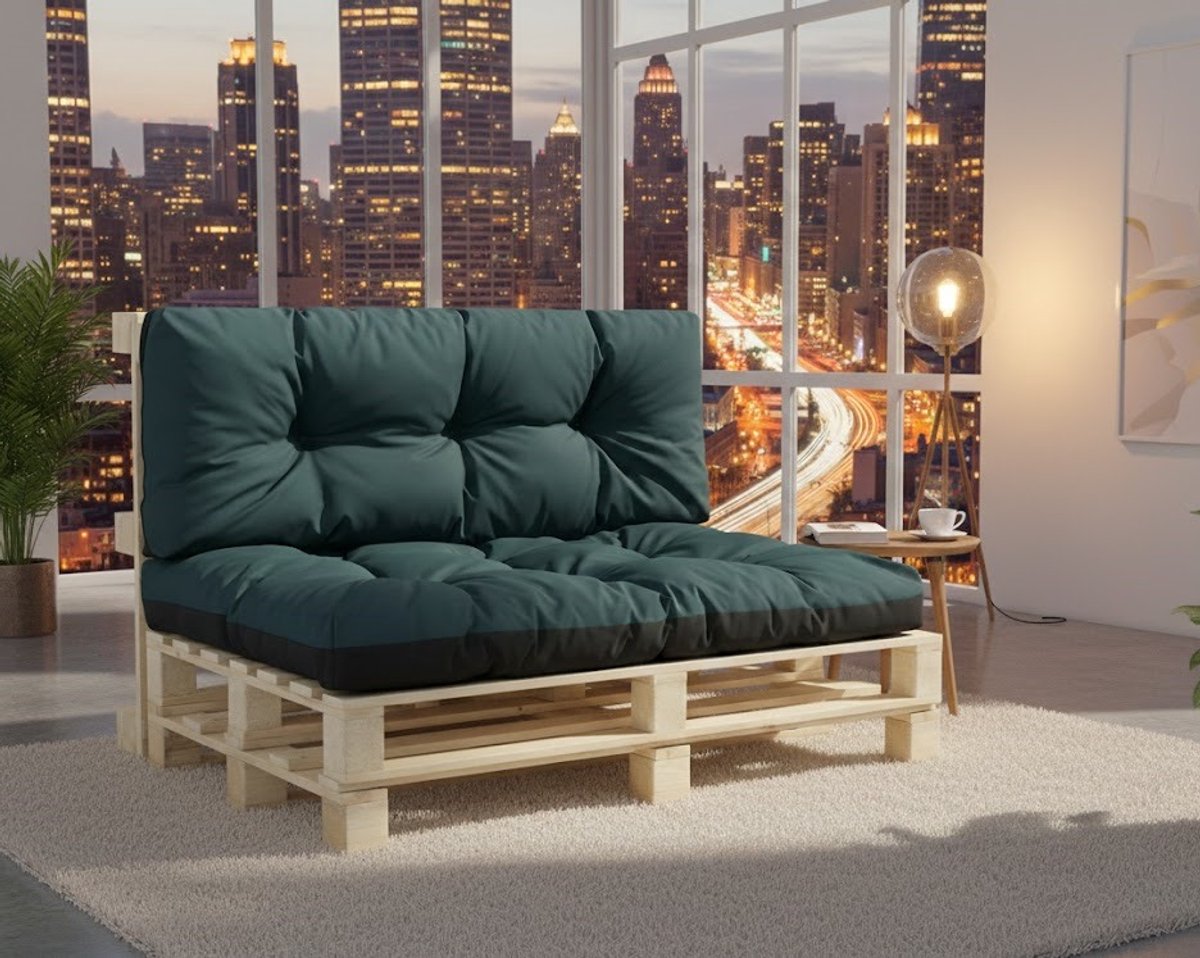 Premium Paletkussens voor Buiten | 120x40 cm Zit- & Rugkussens voor Euro Pallets | Tuinkussens voor Palletbank en Tuinmeubilair – House&Garden