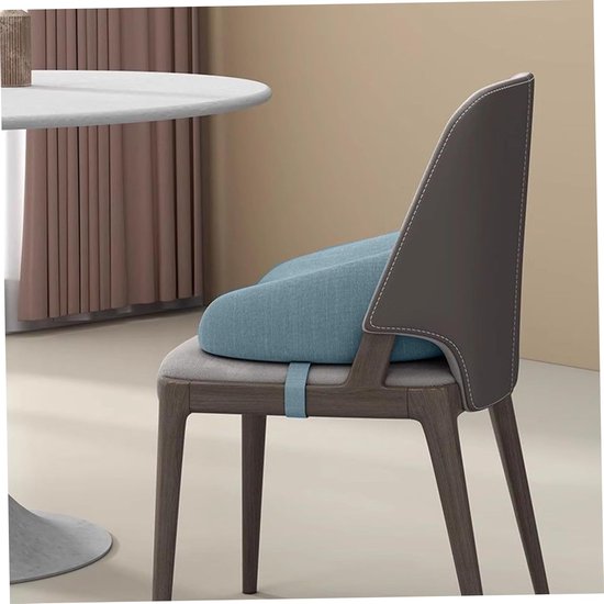 Stoelverhoger voor Eetkamerstoel - Met riempjes en antislip onderkant - Peuterstoelverhoger - Antislip - Kinderzitjekussen - Zitverhoger Peuter Eettafel - Zitverhoger - Booster Seat - Stoelverhoger eettafel - Afneembare - Zitkussen Tafel - Blauw van YGJT — afbeelding 3