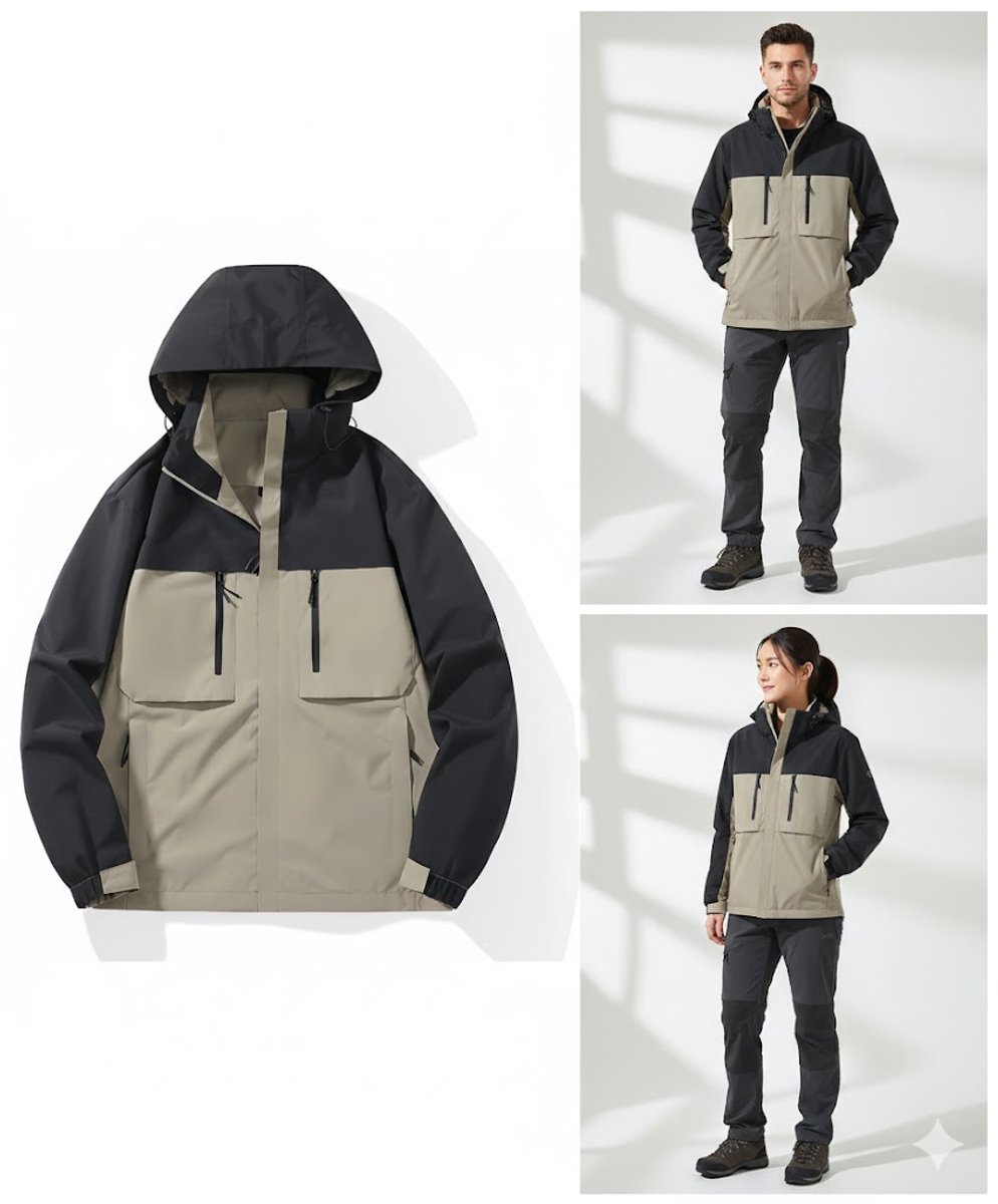 Waterdichte Wandeljas - HorizonJacket Black/Grey - Unisex - Hike Horizon