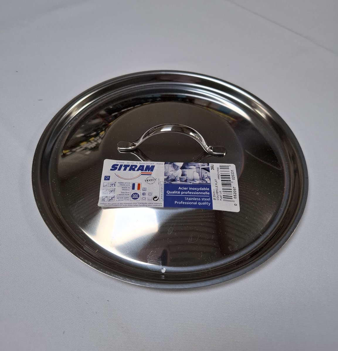 Sitram profi inox deksel 20 cm
