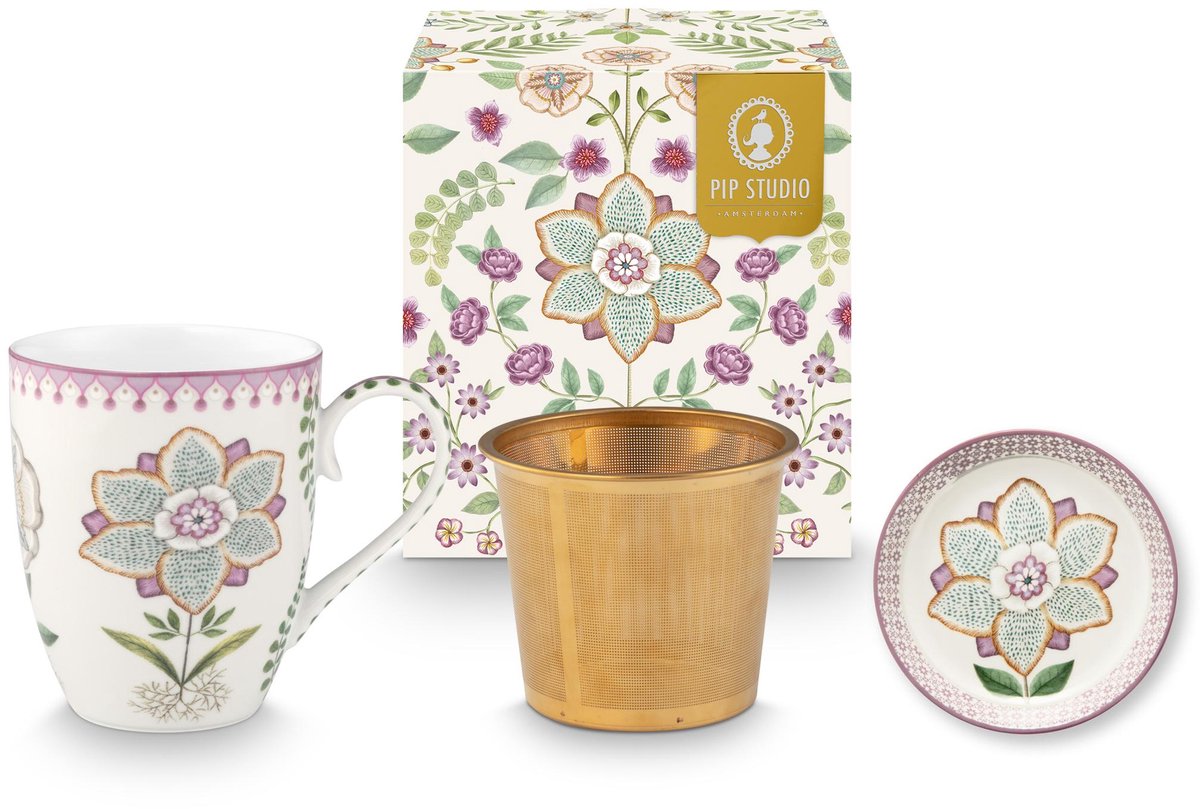 Pip Studio - Tea for one set Lilac - Vaatwasserbestendig - Cadeaudoos