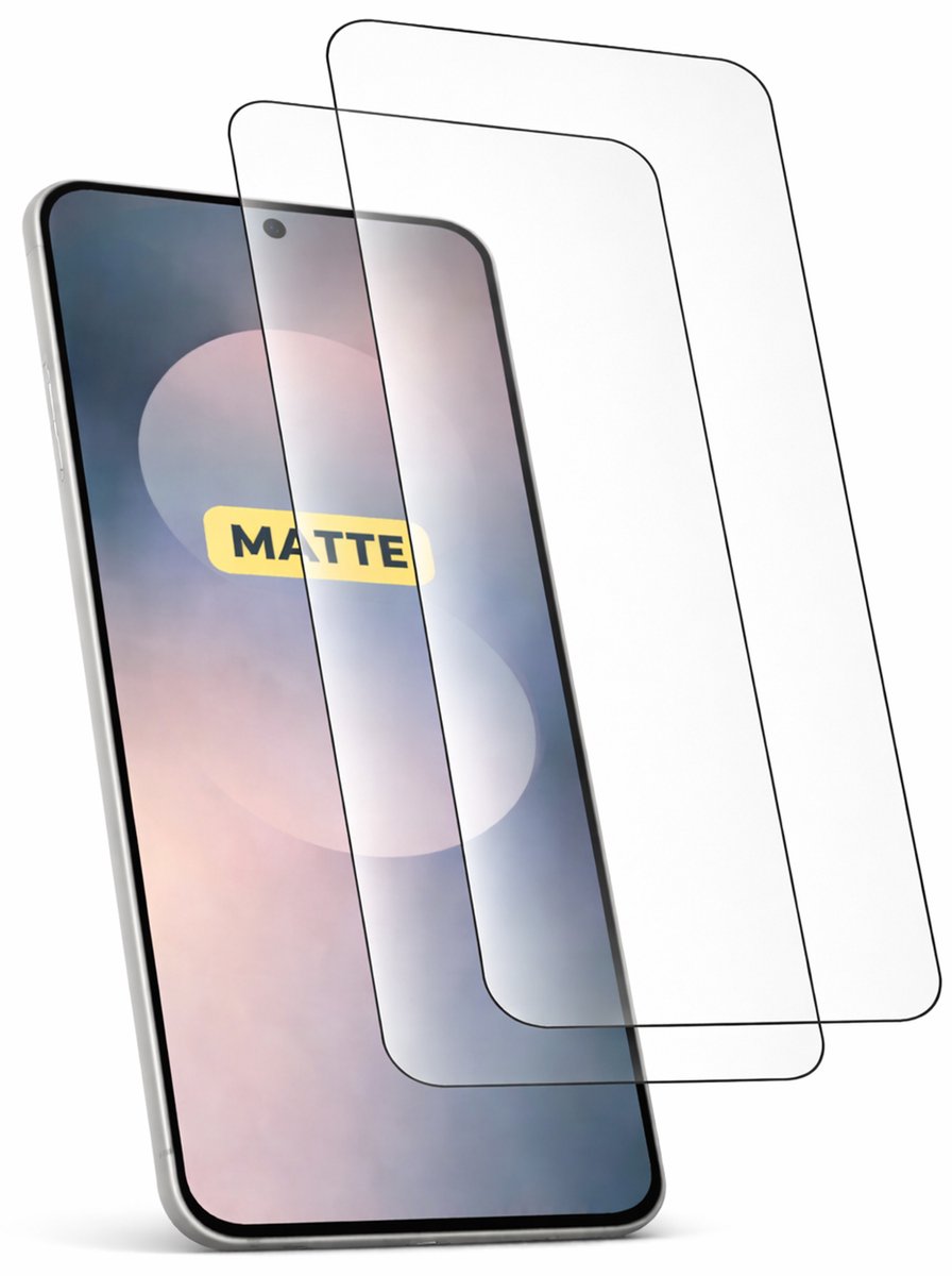 Geschikt voor Samsung Galaxy S25 Matte Screenprotector 2x – 9H Gehard Glas – Full Cover