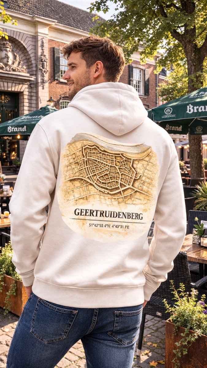 Geertruidenberg Map Hoodie – Ivory Maat XL