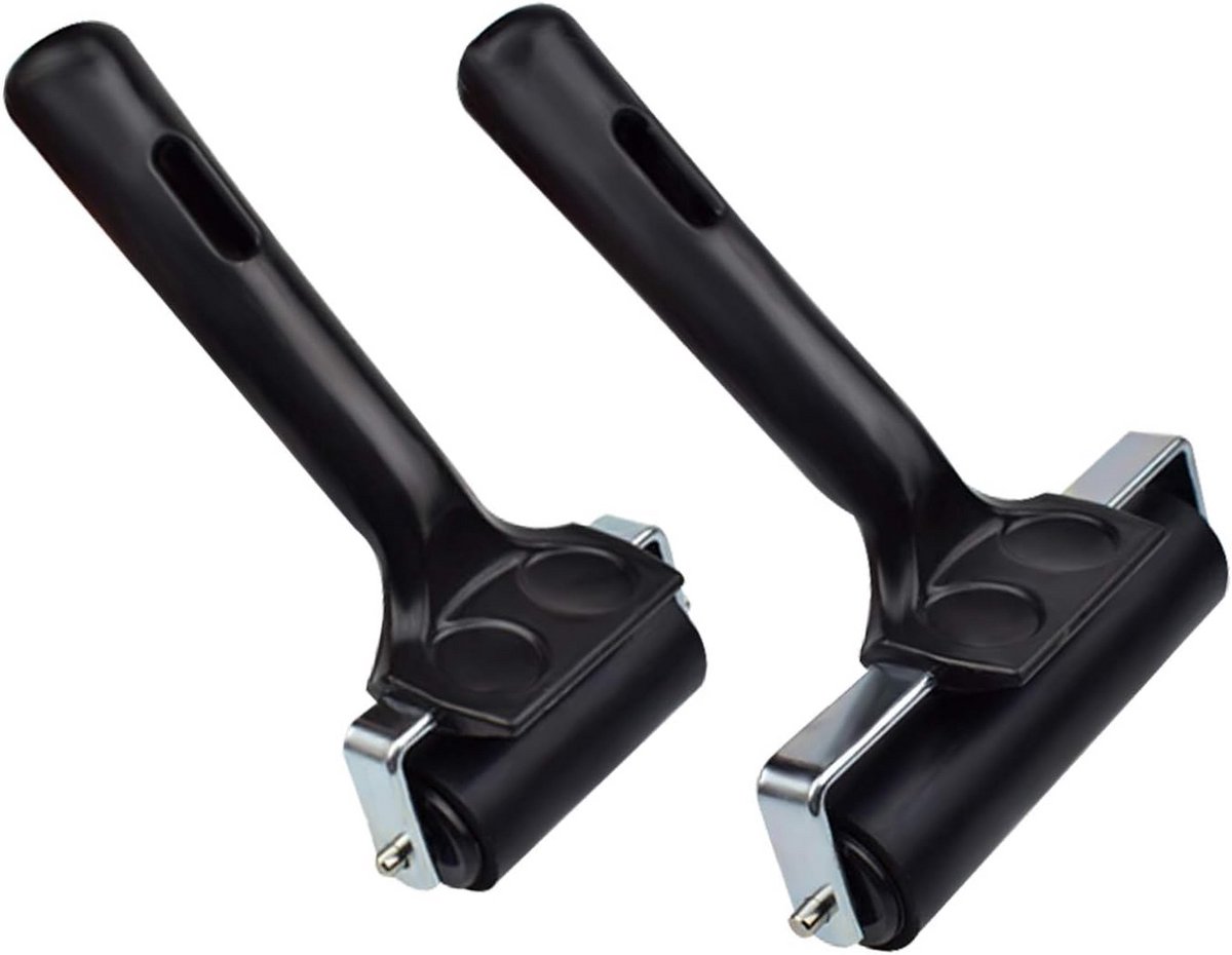 Rubber Verfroller Brayer - Brede inktroller voor Drukwerk, Stempelen en Lijmen - Inclusief 2 Maten