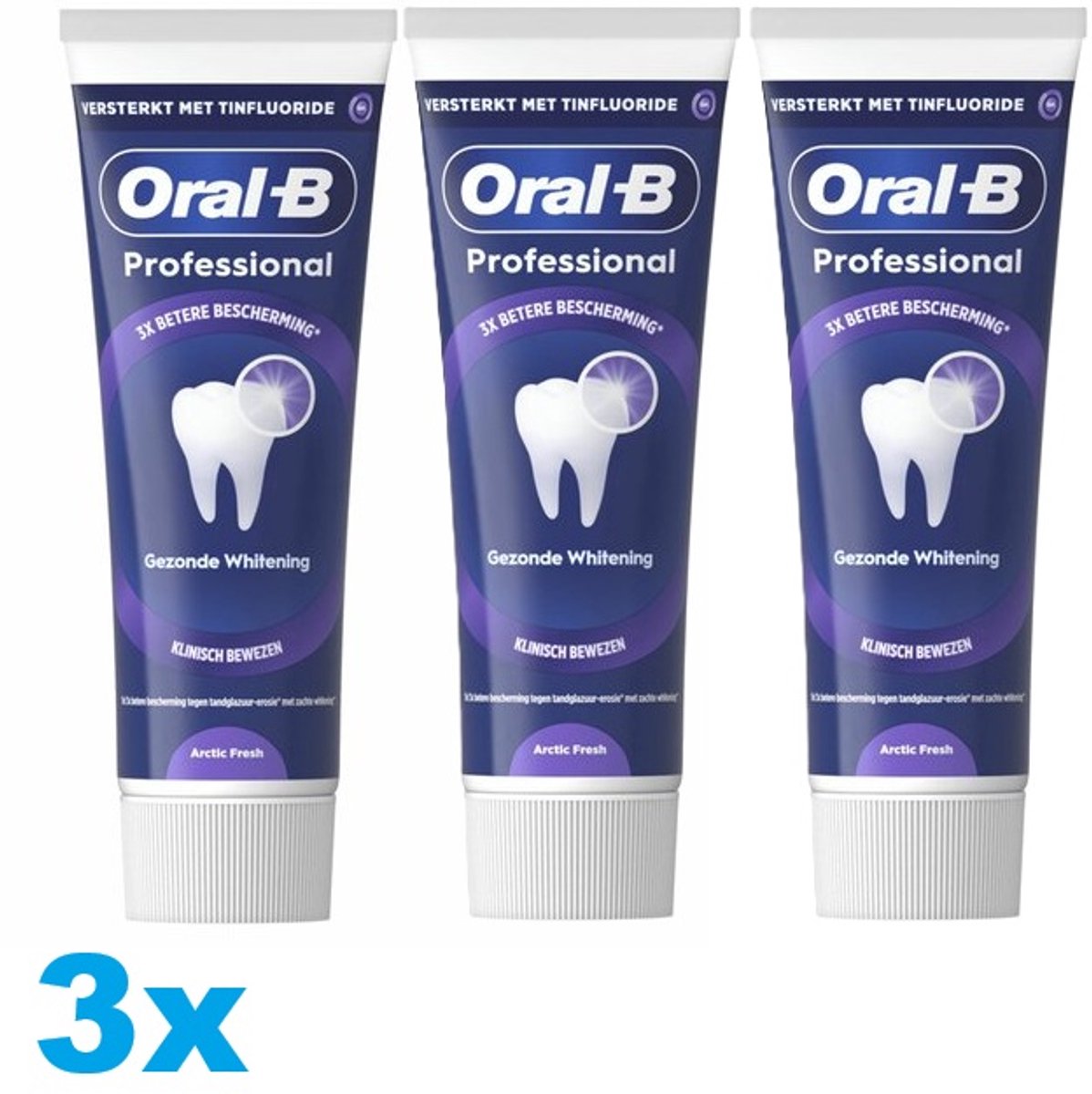 Oral-B Professional Gezonde Whitening Tandpasta 3 x 75 ml – Active Fresh – 3-pack