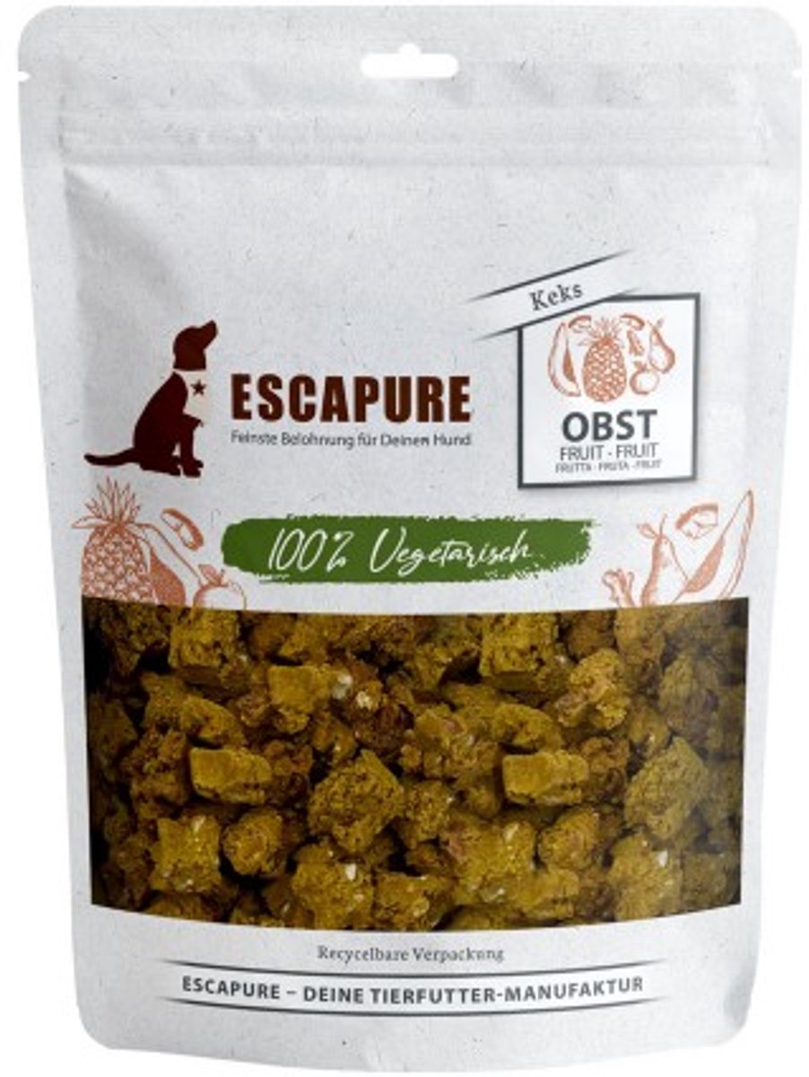 Escapure Hondenkoekjes met fruit – Vegetarische graanvrije hondensnack – hondensnoepjes - 100% Natuurlijk