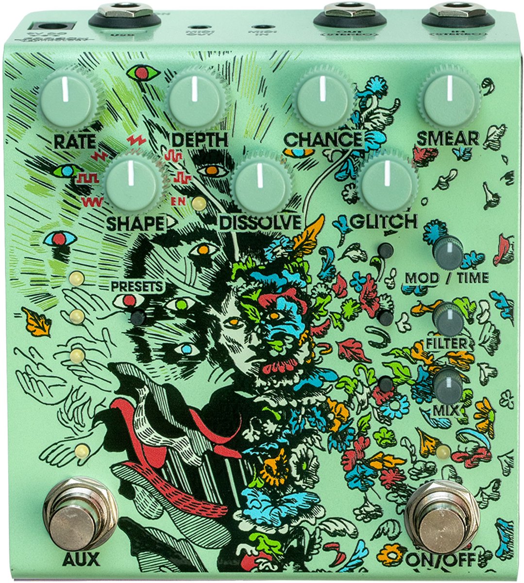 Old Blood Noise Endeavors Parting Glitch Delay/Reverb Green - Effect-unit voor gitaren