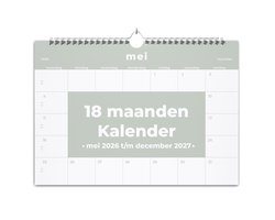 Huurdies maandkalender - 2026 & 2027 - A4+ - Enkelzijdig met kartonnen achterkant