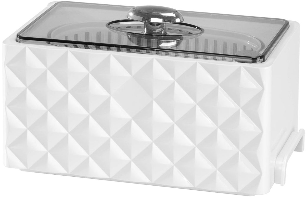 AD-3000 Ultrasone Reiniger Wit – 0,45L – 35W – 42kHz – Compacte Ultrasoon Reiniger voor Sieraden, Nageltools en Cosmetische Instrumenten
