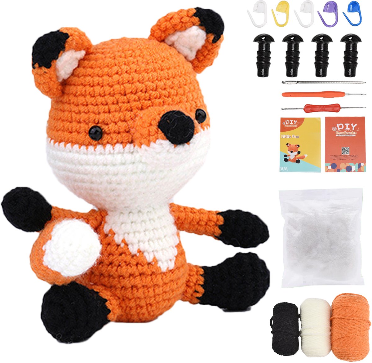Haakpakket Vos – Compleet Haakpakket voor Volwassenen en Beginners, Haken Pakket, DIY Amigurumi, Decoratie en Cadeau