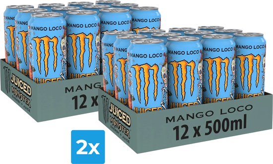 2x Monster Energy Juiced Mango Loco (12 x 500ml)