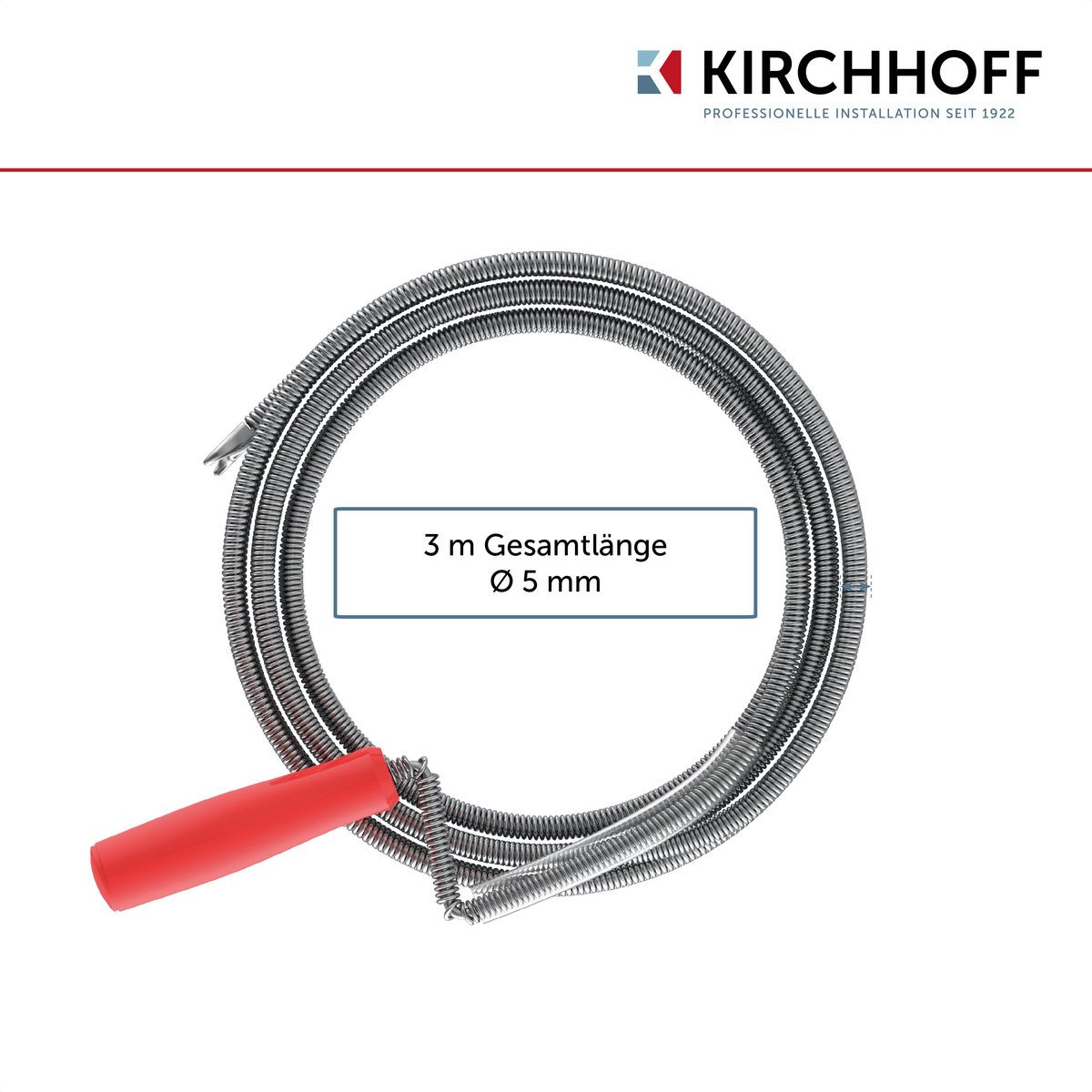 KIRCHHOFF Ontstoppingsveer - 5 mm x 3m
