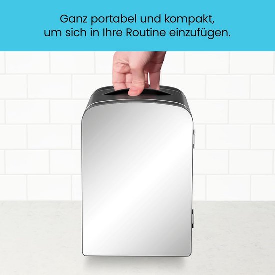 Draagbare Spiegelfrigo voor Schoonheidsproducten - 4 Liter Koel- en Warmtefunctie, Perfect voor Make-up en Huidverzorging — afbeelding 2