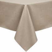 Nappe Aspect Lin Taupe 140x140cm - Nappe lavable - Plastique