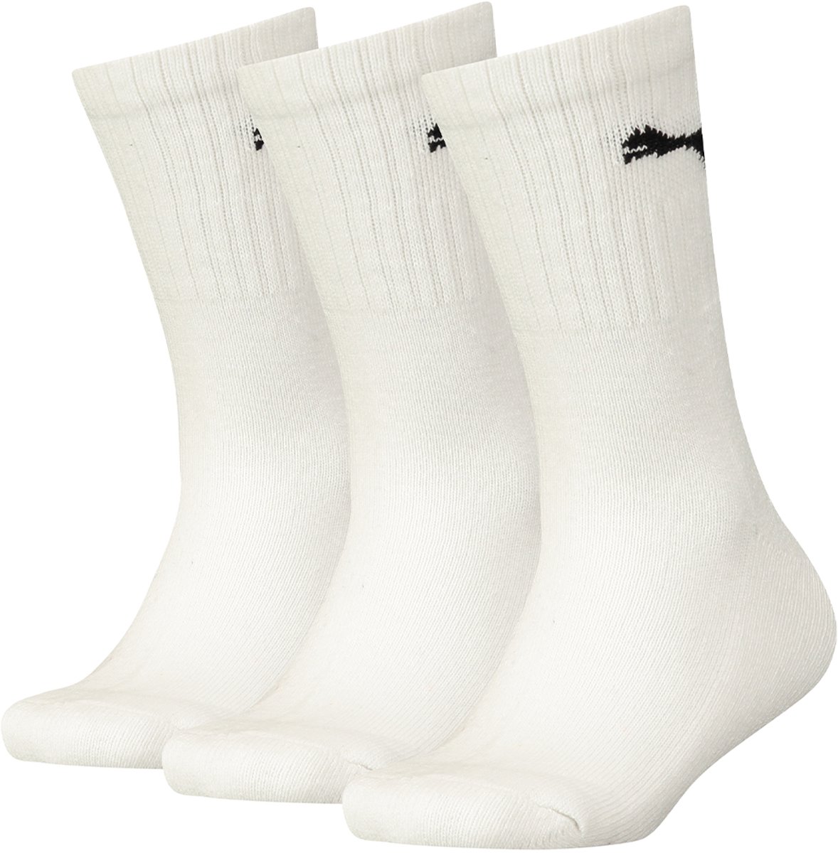 Puma 6-Pack Lichtgewicht Kindersokken Soepele Katoen Heren Dames – 100000965 Wit