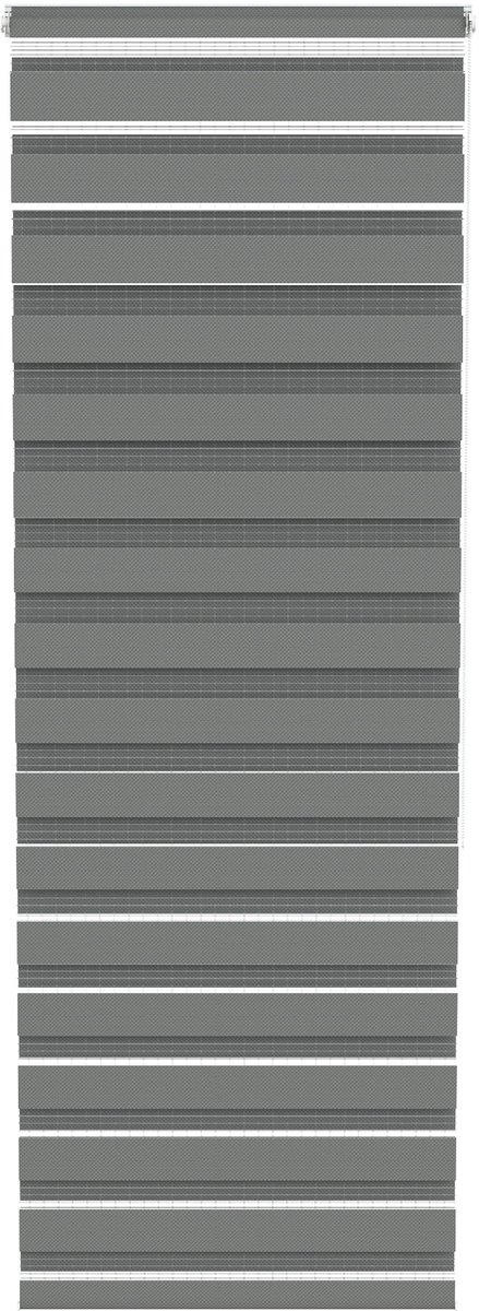 ACXIN Zebra Rollo Klemmfix - Zonder Boren - Lichtdoorlatend en Verduisterend - 80x220cm Grijs