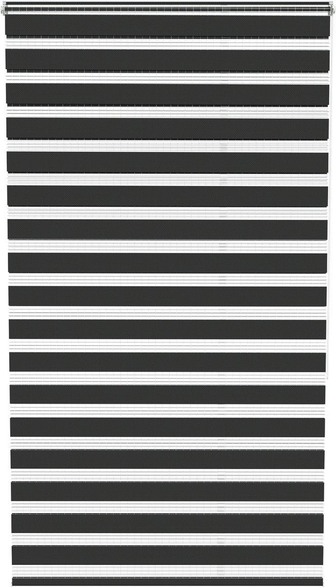 ACXIN Zebra Rollo Klemmfix - Zonder Boren - Lichtdoorlatend en Verduisterend - 120x220cm Zwart