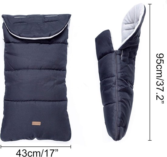 Universele voetenzak voor kinderwagens en buggy's met warm polarfleece van Merkloos — afbeelding 3