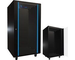 Extralink 22U 600x600 Netwerkkast Staande Serverkast 19" Zwarte Rackkast
