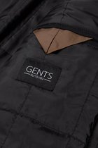 GENTS - Coat houndstooth windvanger - Polyblend - Zwart/Grijs - Maat 50/50