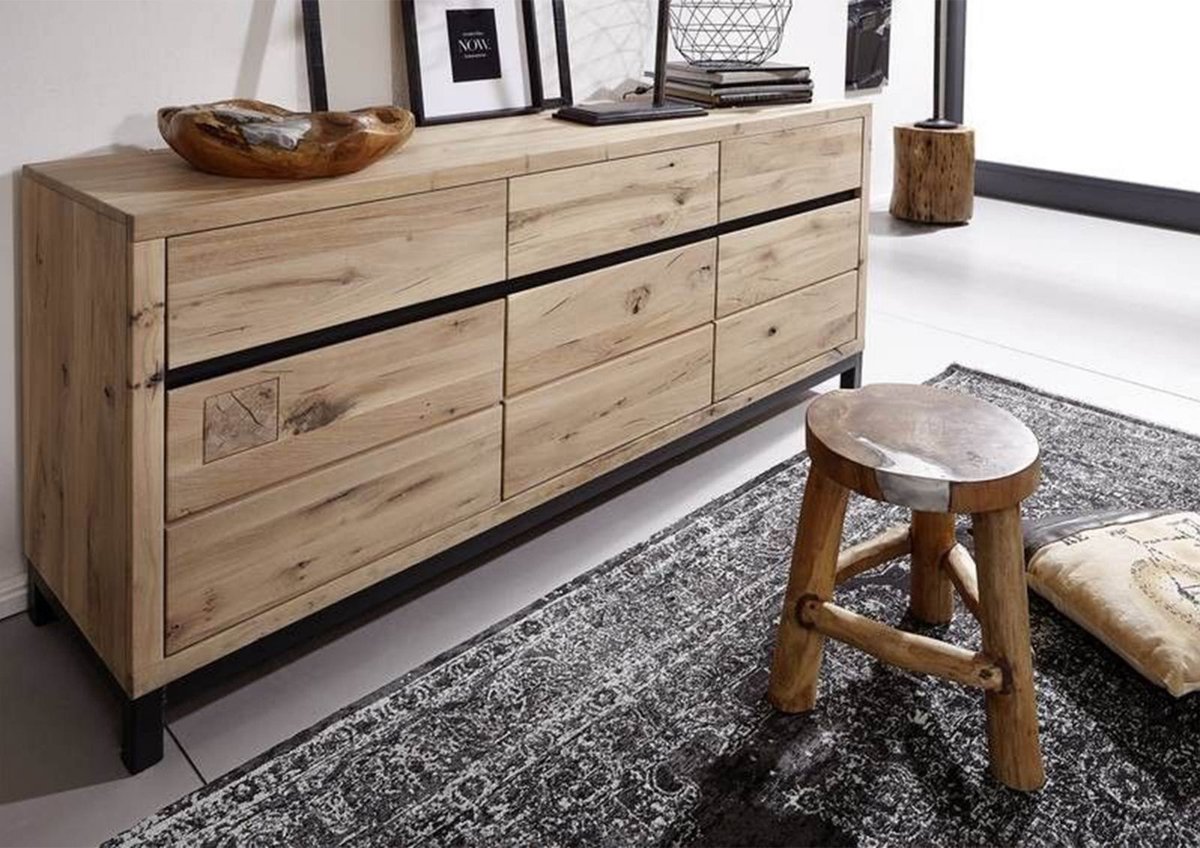 MASSIVMOEBEL24.DE dressoir VILLANDERS #208 beige 175 x 85 x 45 cm