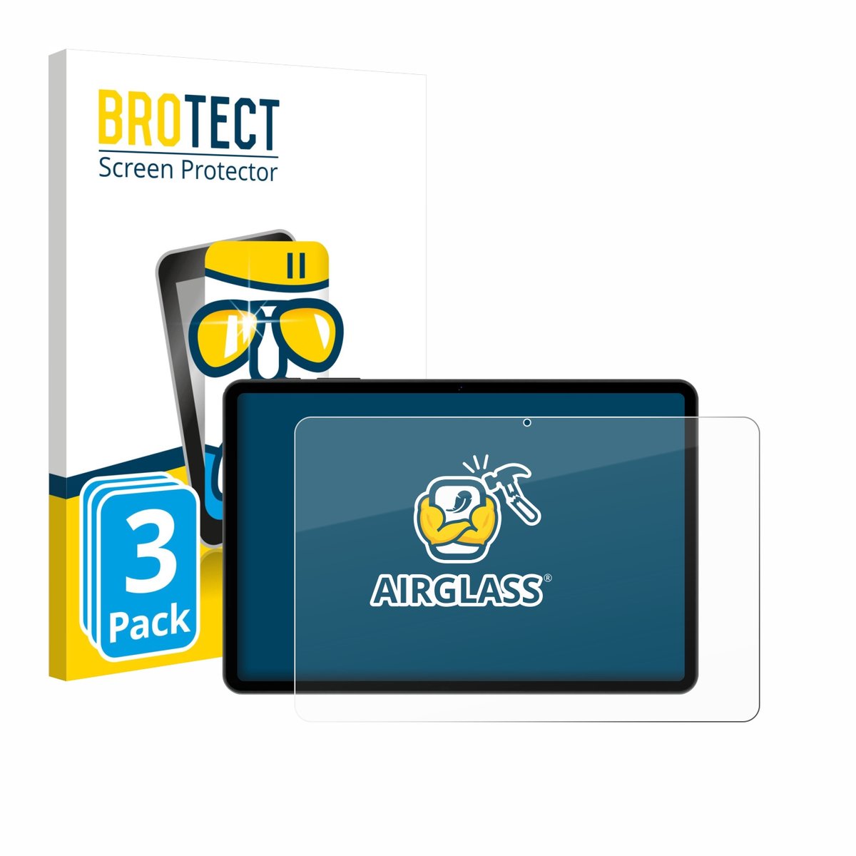 Screenprotector 3 Stuks voor Doogee Tab A9 Pro Beschermglas transparant