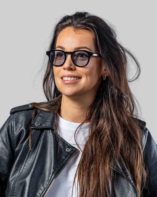 Montuurtjevoorjou - Flow Black Blue - Zonnebril - Zonnebril heren en dames - Rond - Blauwe Glazen van Montuurtjevoorjou — afbeelding 3