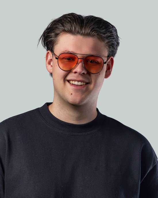 Montuurtjevoorjou - Piloten ZonnebrilOrange 2.0 - Zonnebril - Zonnebril heren en dames - Piloten Zonnebril - Metaal - Oranje van Montuurtjevoorjou — afbeelding 5
