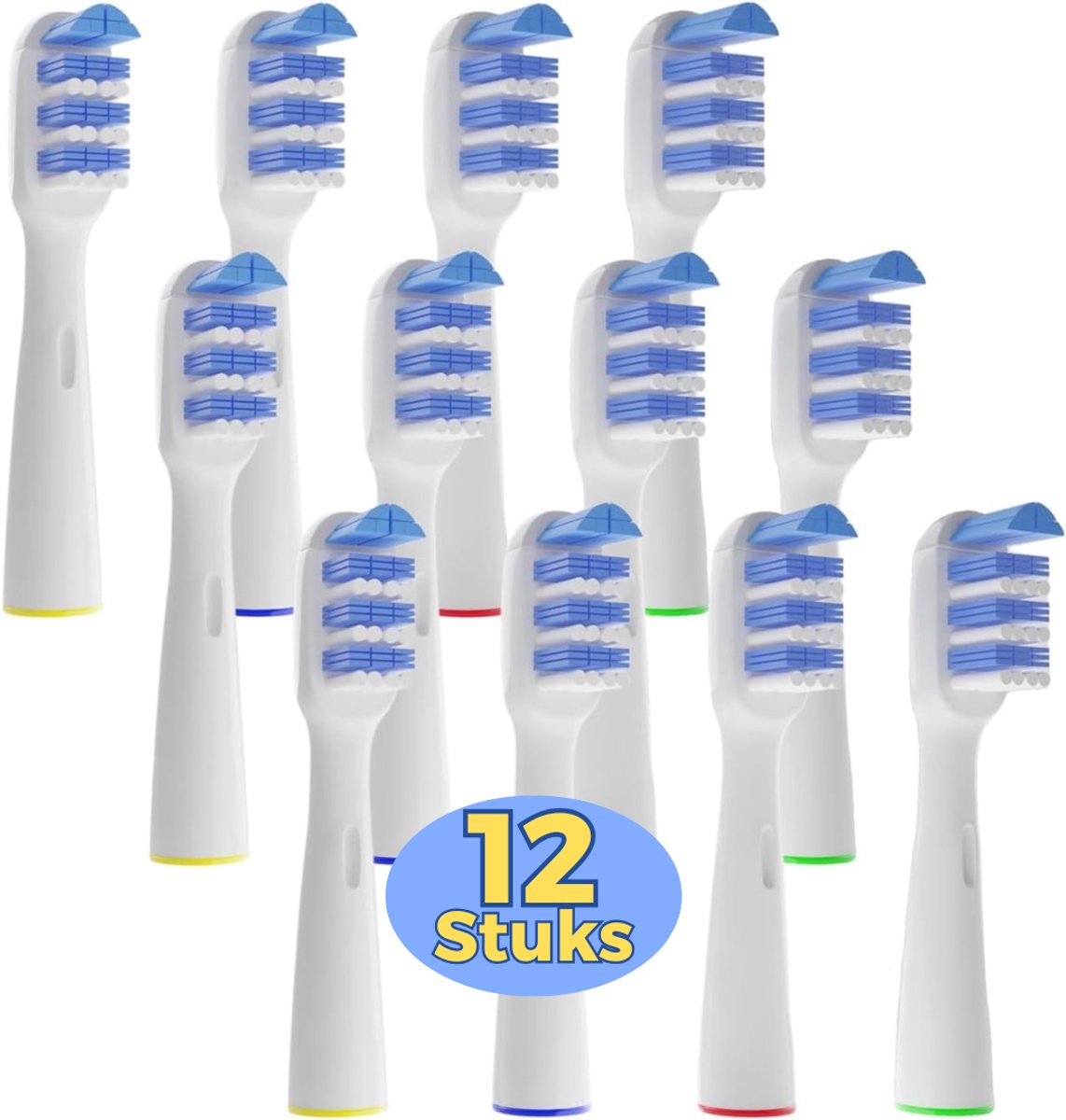 Maxenza Opzetborstels - Geschikt voor Trizone Opzetborstel Oral-B Machine - 12 Stuks