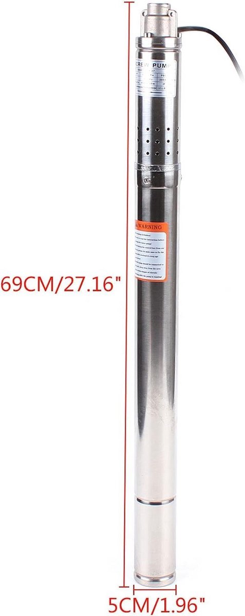 Diepbronpomp 2 inch - Dompelpomp met 370 W voor Tuin en Waterbeheersing thumbnail 5