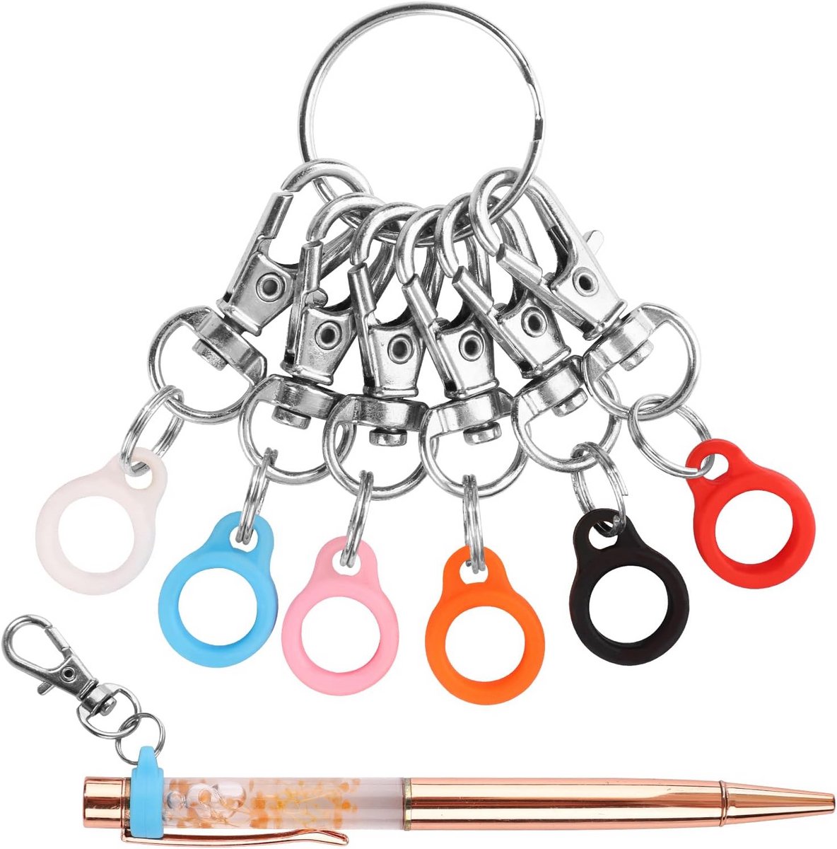 6 Penhouders en Clips voor Markeer- en Badgegebruik - Accessoires voor Creatieve Toepassingen