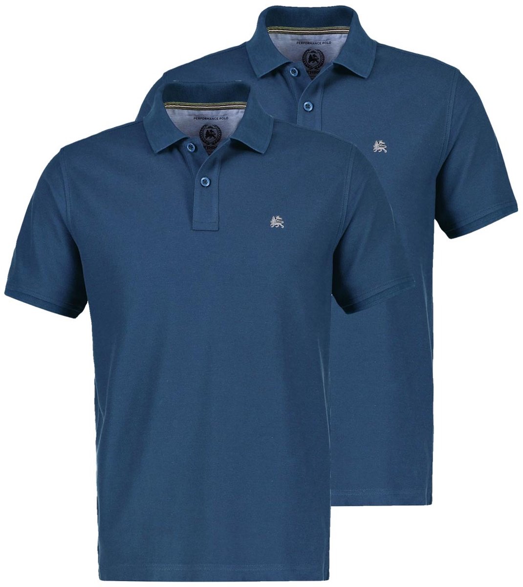 LERROS Heren poloshirt 2 pack Basic