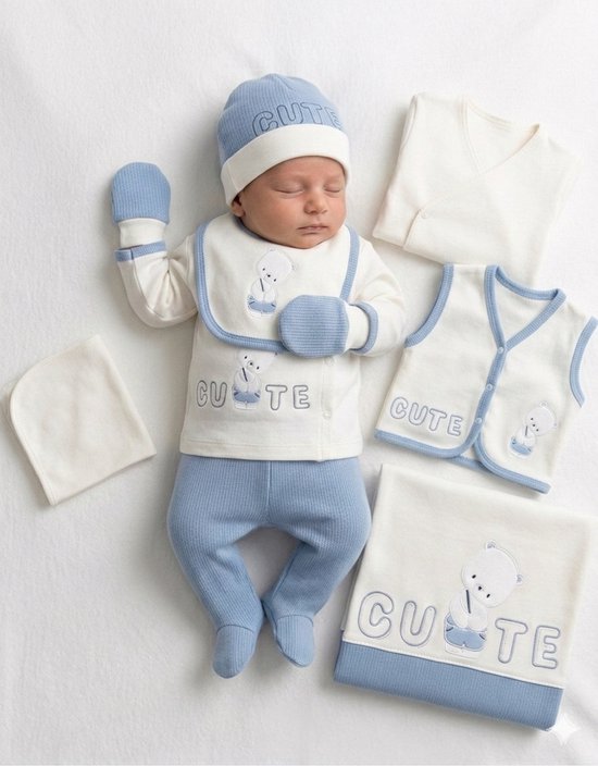 Cute - Baby newborn 10-delige kleding set jongens - Newborn kleding set - Newborn set - Babykleding - Babyshower cadeau - Kraamcadeau