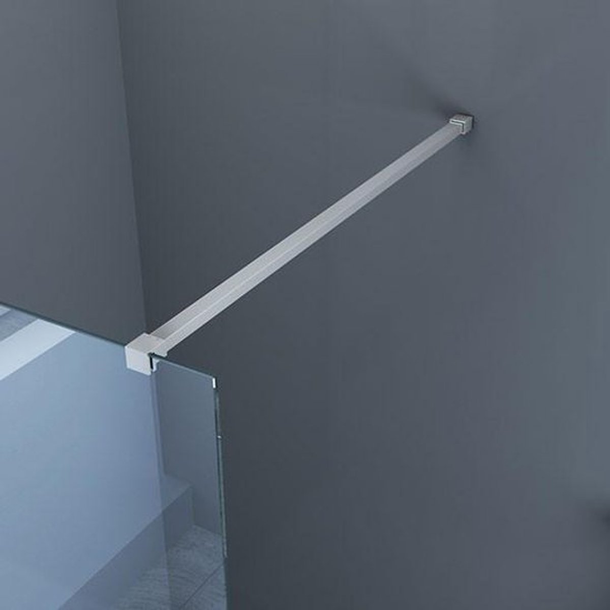 H&F Inloopdouche 90x200 cm – Douchewand Chroom Profiel – Helder Glas – 8 mm Veiligheidsglas – Antikalk Coating