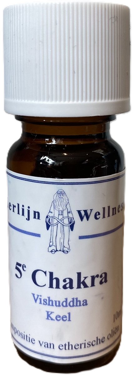 Merlijn Wellness - chakra olie - keel chakra - 5e chakra - etherische olie - 10ml