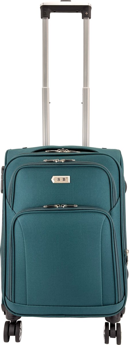 SB Travelbags Zachte Handbagage koffer – 55 cm – Expandable – Groen