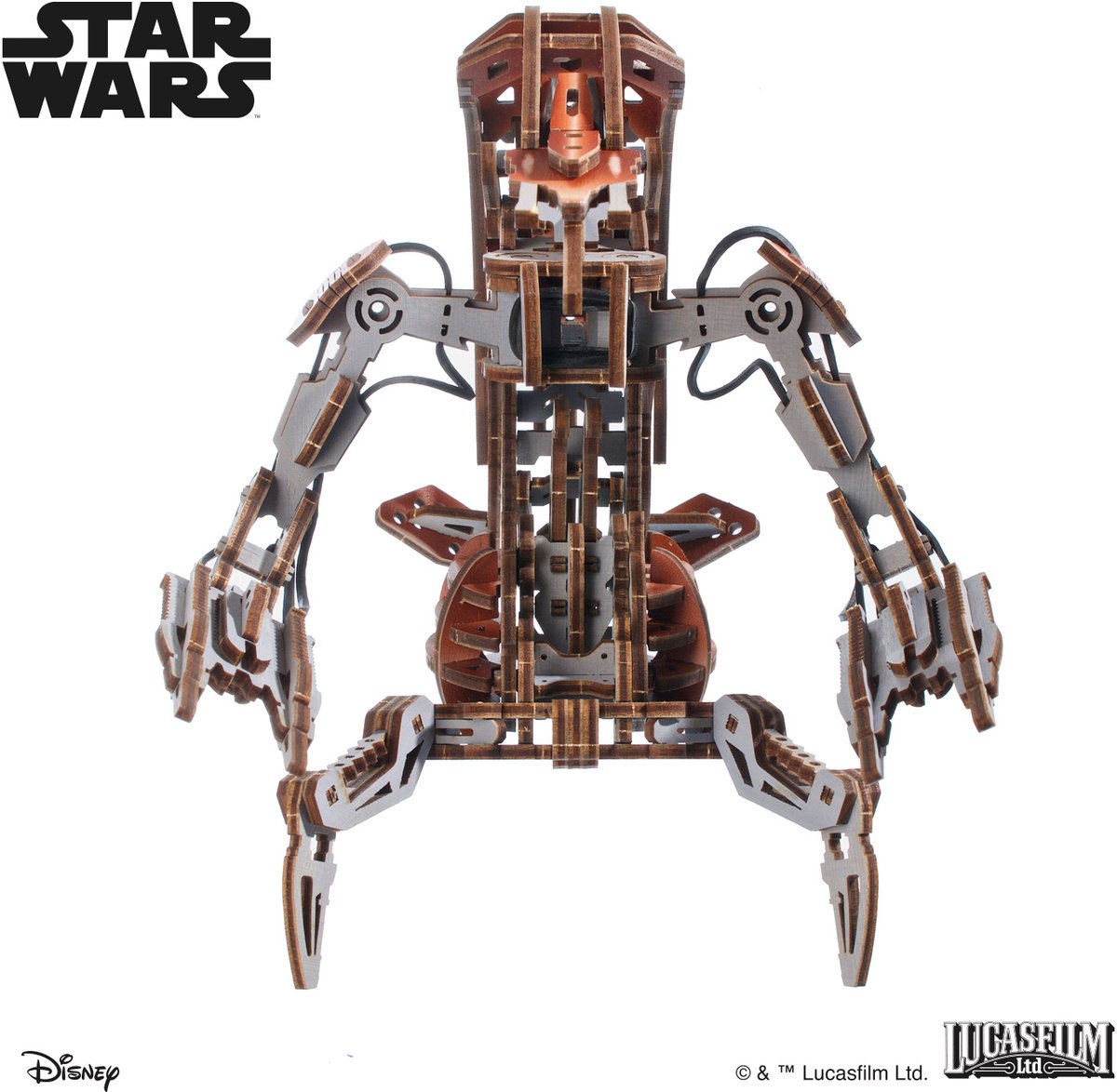 UGEARS 3D Modelbouw - Droideka™ - Star Wars - Mechanisch Bouwpakket Hout - Educatief Speelgoed — afbeelding 21