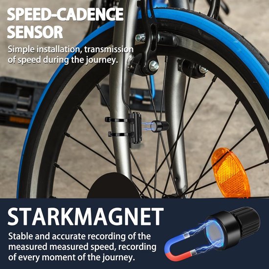 Fietscomputer - Kilometerteller fiets - automatische achtergrondverlichting - Waterdichte Kilometerteller - Kilometerteller Fiets - Fietssnelheidsmeter - Eenvoudig te Installeren - Met installatietoebehoren - met Batterij - zwart van Fietscomputer. — afbeelding 2