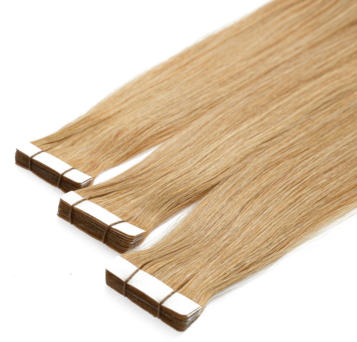 hair2heart Premium Tape Extensions Echt haar glad - 10 tapes 2,5 g 40 cm 9/31 lichtblond goud as